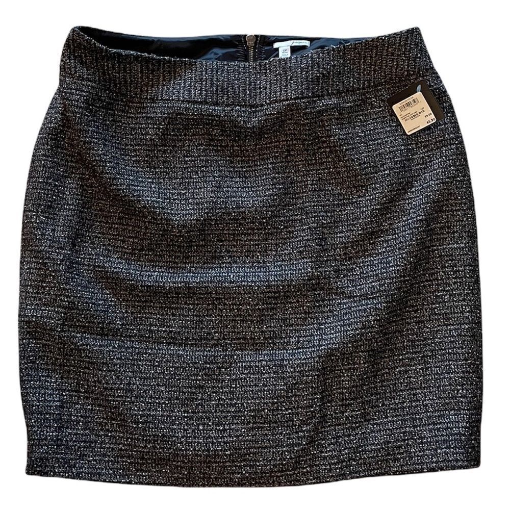 NWT HALOGEN Tweed Skirt Brown black size 12 P
